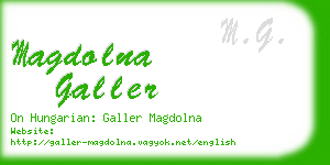 magdolna galler business card